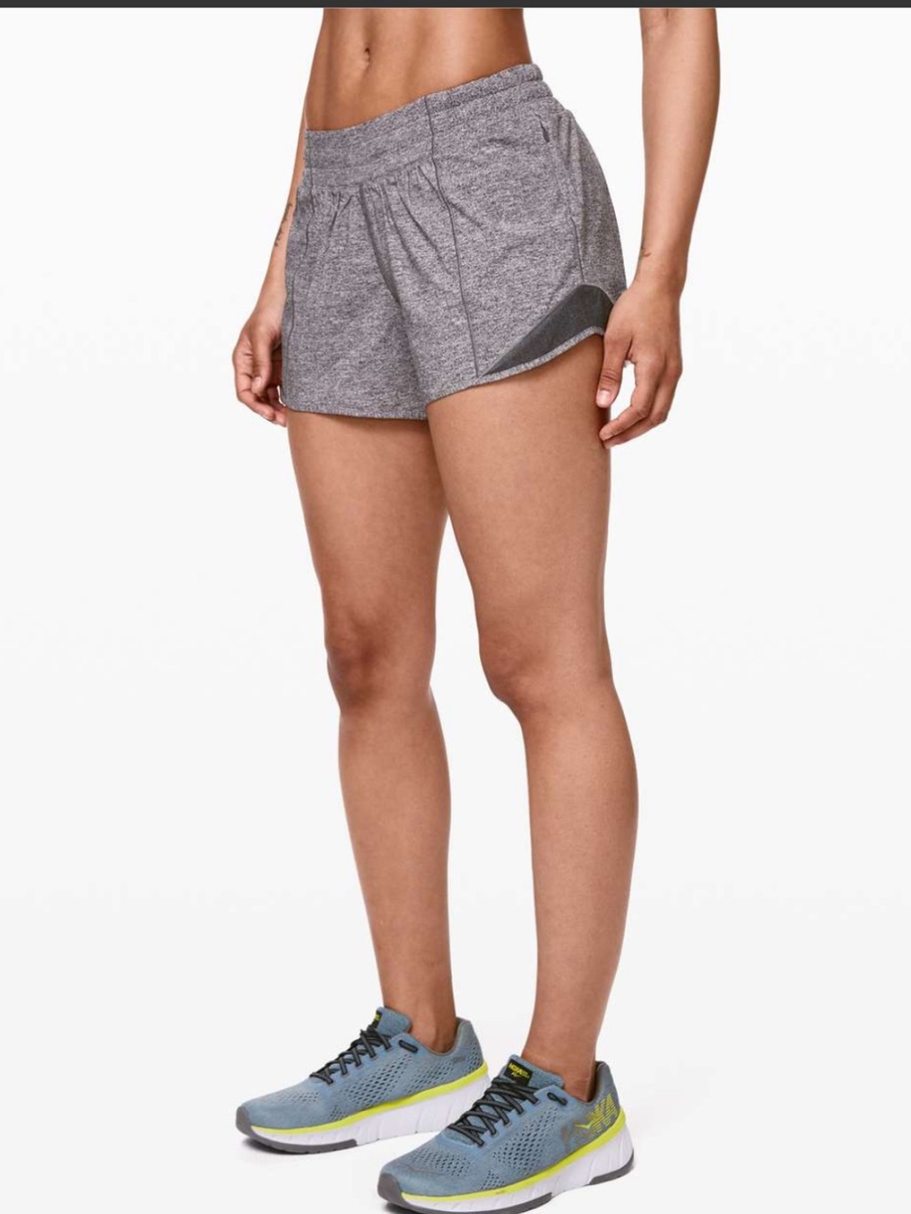 Lululemon W7ATLT Hotty Hot Short II 4” heather gray size 10